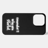 Remember Why You Started Minimal Black Quote iPhone Hoesje (Achterkant horizontaal)