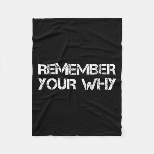 Remember Your Why  Fleece Deken (Voorkant)