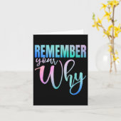 Remember Your Why Gym Motivation Fitness Insration Kaart (Gele Bloem)