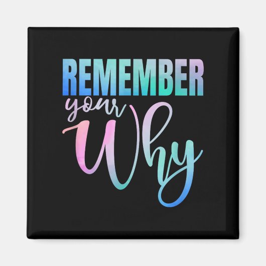Remember Your Why Gym Motivation Fitness Insration Magneet (Voorkant)