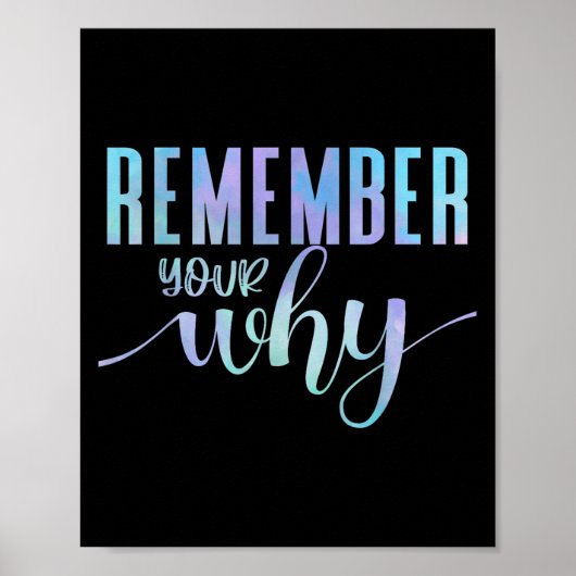 Remember Your Why Gym Motivation Fitness Insration Poster (Voorkant)