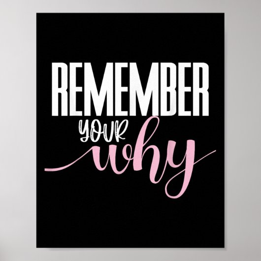 Remember Your Why Gym Motivation Fitness Insration Poster (Voorkant)