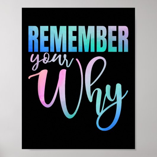 Remember Your Why Gym Motivation Fitness Insration Poster (Voorkant)