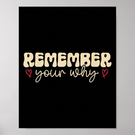 Remember Your Why Motivational  Poster (Voorkant)