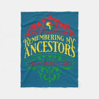 Remembering ancestors juneteenth 1865 pride black fleece deken