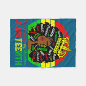 Remembering ancestors juneteenth celebrate black fleece deken (Voorkant (Horizontaal))