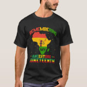 Remembering My Ancestors Junenth Celebrate Black T-shirt (Voorkant)