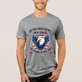 Remembering My Dad on Memorial Day Tri-Blend Shirt (Voorkant)