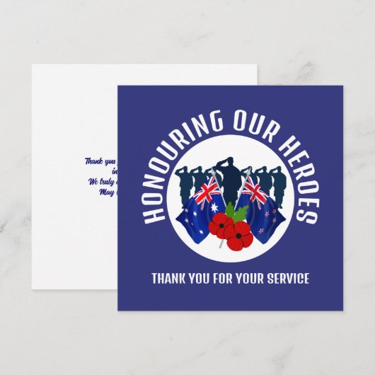 REMEMBRANCE Australië Nieuw-Zeeland AC Feestdagenkaart (Voorkant / Achterkant)