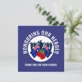 REMEMBRANCE Australië Nieuw-Zeeland AC Feestdagenkaart (Staand voorkant)