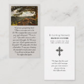 Remembrance Green Orange Blue Sympathy Card Visitekaartje (Voorkant / Achterkant)