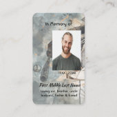 Remembrance Memorial Memory Card Baseball Sport Visitekaartje (Voorkant)