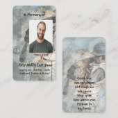 Remembrance Memorial Memory Card Baseball Sport Visitekaartje (Voorkant / Achterkant)