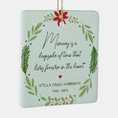 Remembrance Memory is een aandenken groene foto Keramisch Ornament (Rechts)