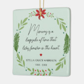 Remembrance Memory is een aandenken groene foto Keramisch Ornament (Links)