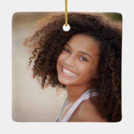 Remembrance Memory is een aandenken groene foto Keramisch Ornament (Achterkant)