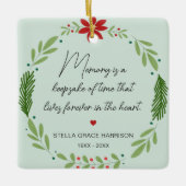 Remembrance Memory is een aandenken groene foto Keramisch Ornament (Voorkant)