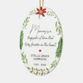 Remembrance Memory is een aandenken groene foto Keramisch Ornament (Links)