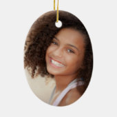 Remembrance Memory is een aandenken groene foto Keramisch Ornament (Achterkant)