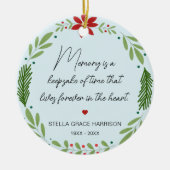 Remembrance Memory is een aandenken groene foto Keramisch Ornament (Voorkant)