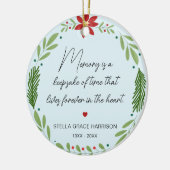 Remembrance Memory is een aandenken groene foto Keramisch Ornament (Links)