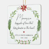 Remembrance Memory is een aandenken groene foto Keramisch Ornament (Links)