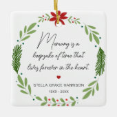 Remembrance Memory is een aandenken groene foto Keramisch Ornament (Voorkant)