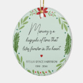 Remembrance Memory is een aandenken groene foto Keramisch Ornament (Links)