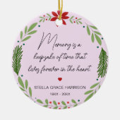 Remembrance Memory is een aandenken groene foto Keramisch Ornament (Voorkant)