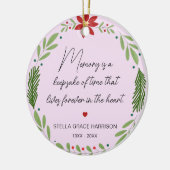 Remembrance Memory is een aandenken groene foto Keramisch Ornament (Links)