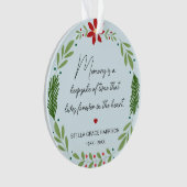 Remembrance Memory is een aandenken groene foto Ornament (voorkant)