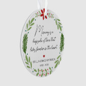 Remembrance Memory is een aandenken groene foto Ornament (voorkant)