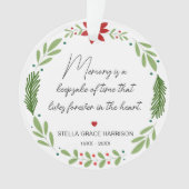 Remembrance Memory is een aandenken groene foto Ornament (voorkant)