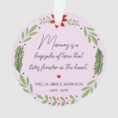 Remembrance Memory is een aandenken groene foto Ornament (voorkant)