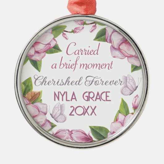 Remembrance Miscarriage, stillborn keepsake Metalen Ornament (Voorkant)