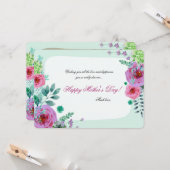 Remembrance Moederdag platte fotokaart Kaart (Voorkant / Achterkant in situ)