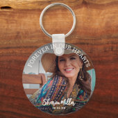 Remembrance Photo 'Forever In Our Hearts'  Sleutelhanger (Voorkant)