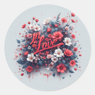 remembre your love all day  ronde sticker