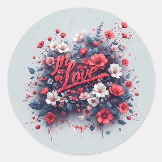 remembre your love all day  ronde sticker (Voorkant)