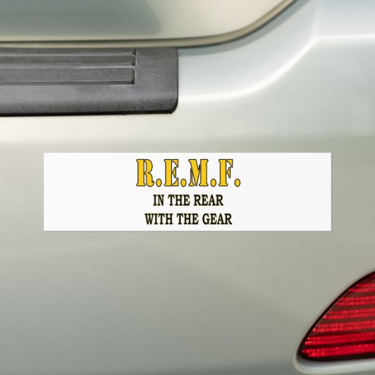 REMF BUMPERSTICKER (Op auto)