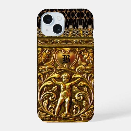 Remiel Cherub Love Monogram iPhone 15 Case (Achterkant)