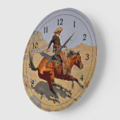 Remington: De Cowboy, Amerikaanse cowboy kunst Grote Klok (Hoek)