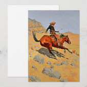 Remington - De Cowboy, beroemd schilderij Feestdagenkaart (Voorkant / Achterkant)