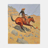 Remington - De Cowboy, beroemd schilderij Fleece Deken (Voorkant)