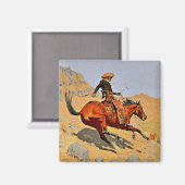 Remington - De Cowboy, beroemd schilderij Magneet (Voorkant / Achterkant)
