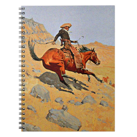 Remington - De Cowboy, beroemd schilderij Notitieboek (Voorkant)