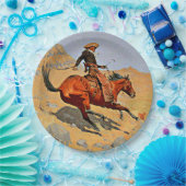 Remington - De Cowboy, beroemd schilderij Papieren Bordje (Feest)