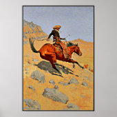 Remington - De Cowboy, beroemd schilderij Poster (Voorkant)