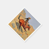 Remington - De Cowboy, beroemd schilderij Servet (Hoek)