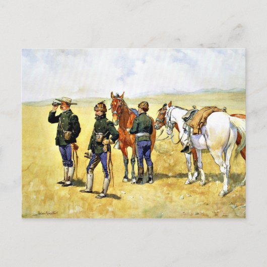 Remington - De Scouting Party, cowboy art Briefkaart (Voorkant)